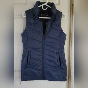 Smartwool Womans Zip Up Blue Vest, Size Small